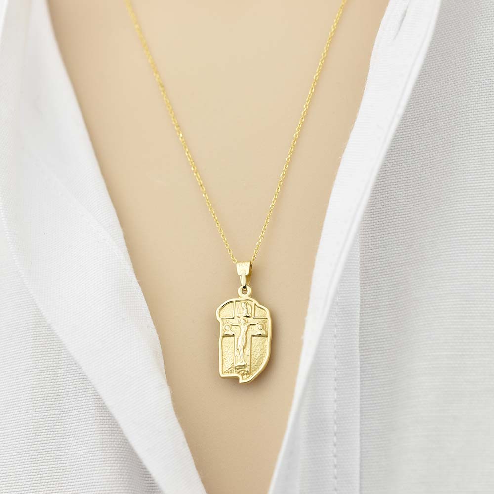 Χρυσό Φυλαχτό Κ9 Με Δύο Όψεις